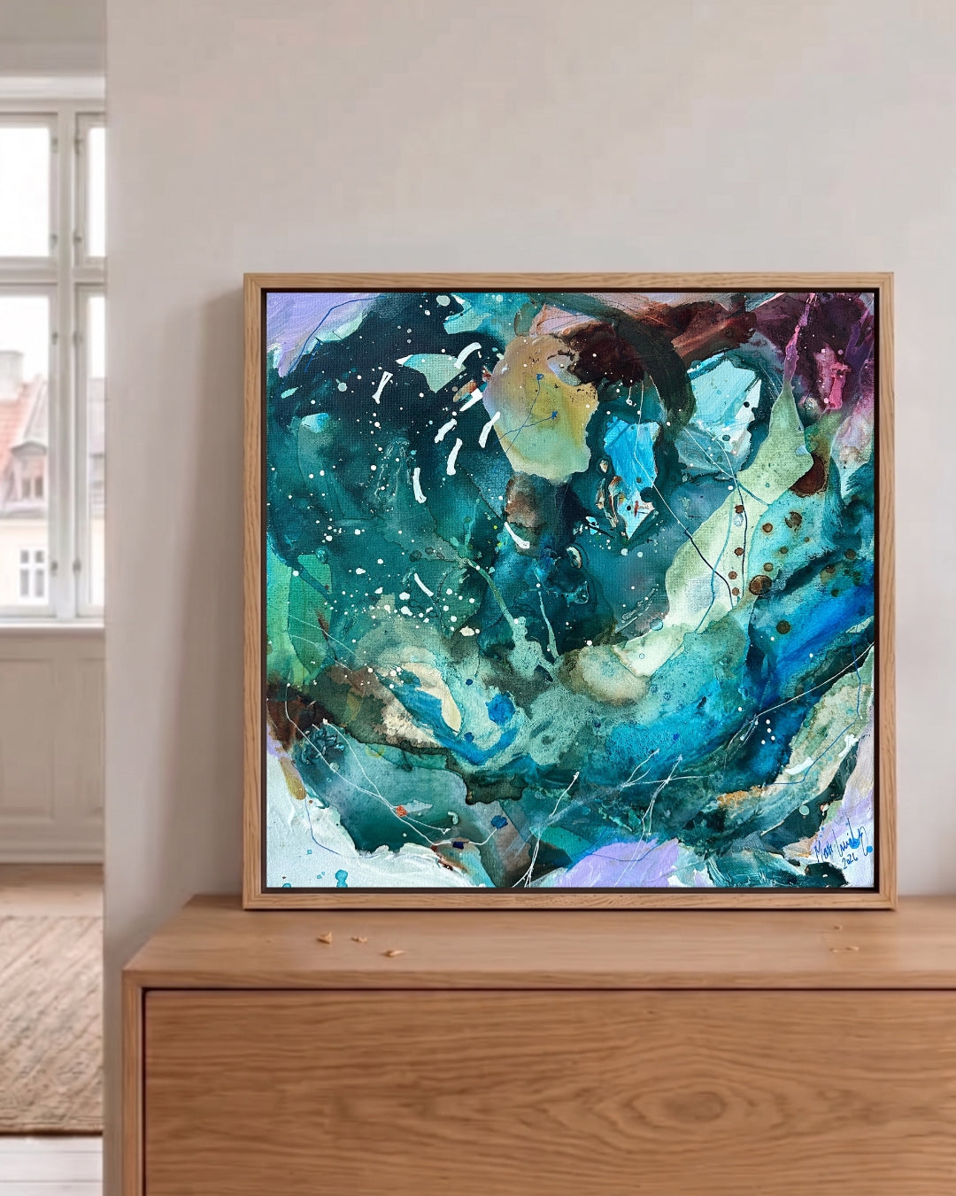 Farve-skitse #11 - 40x40 cm