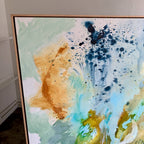 To new beginnigs - 150x150 cm (m. egetræsramme)