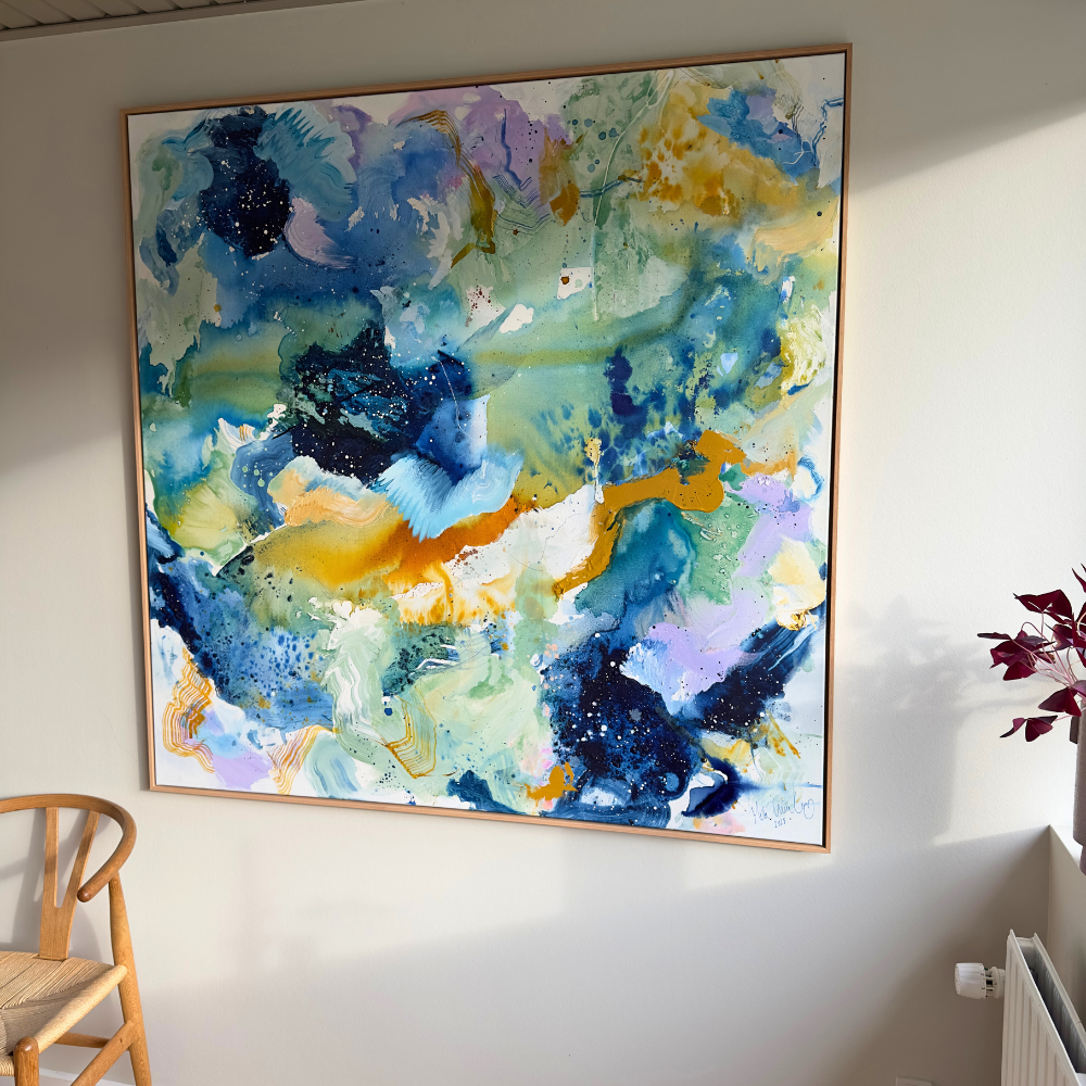 Panorama #1, i egetræsramme (140x140 cm)