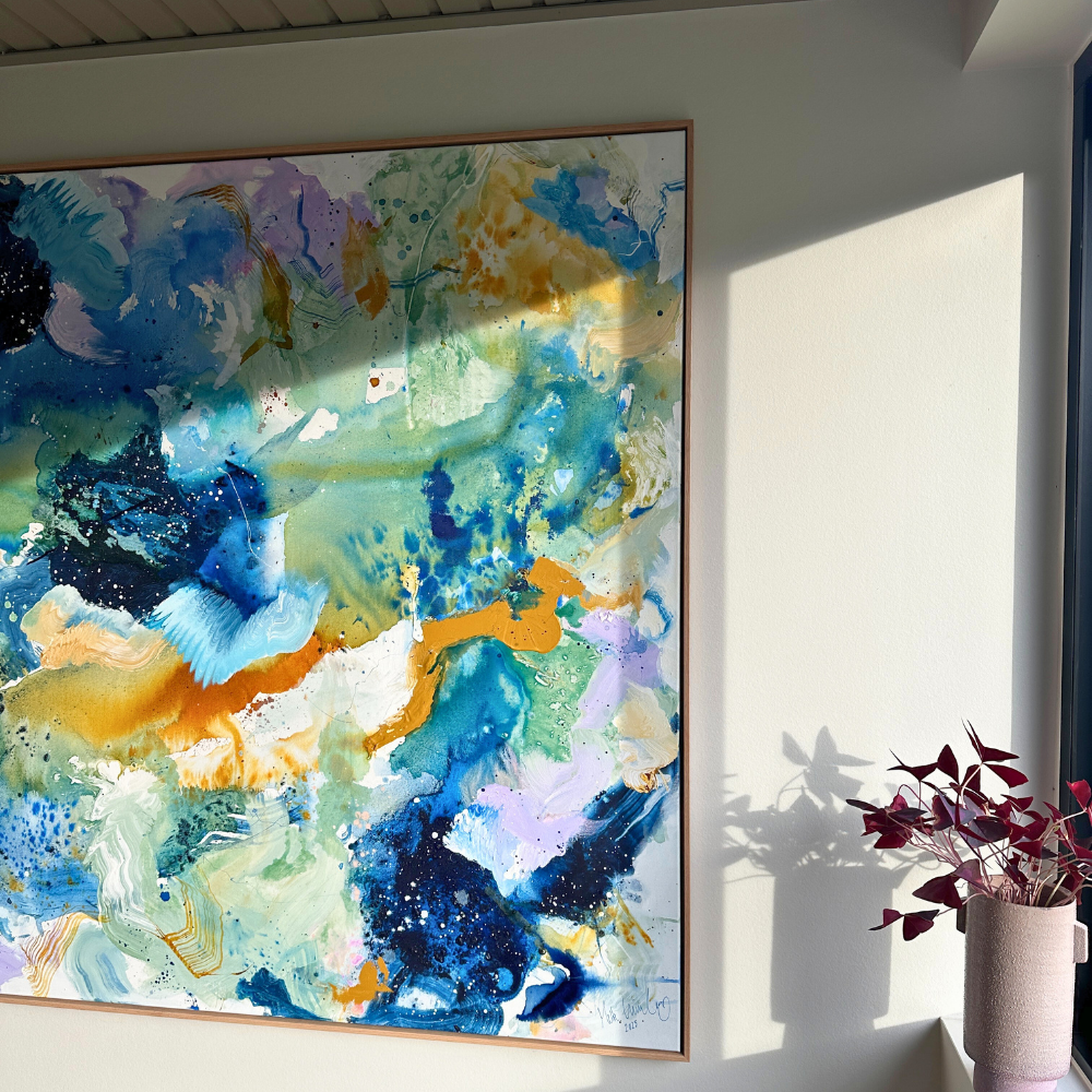 Panorama #1, i egetræsramme (140x140 cm)