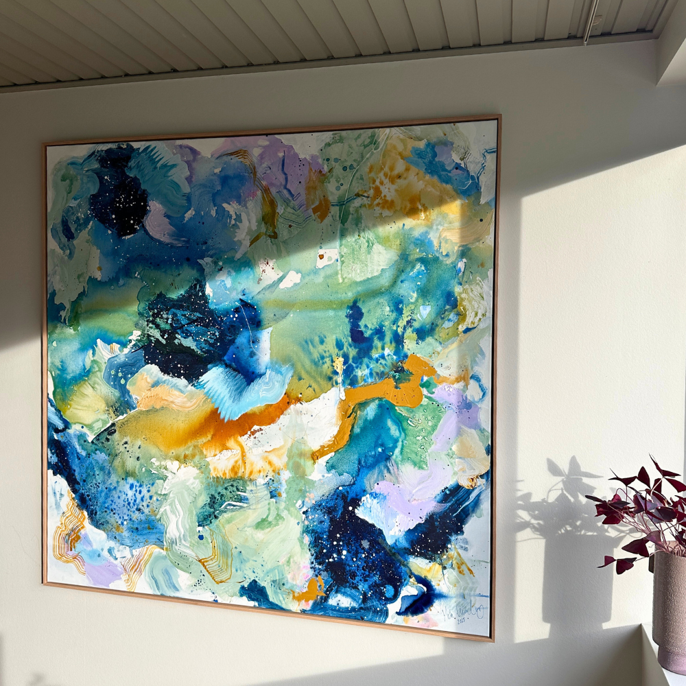 Panorama #1, i egetræsramme (140x140 cm)