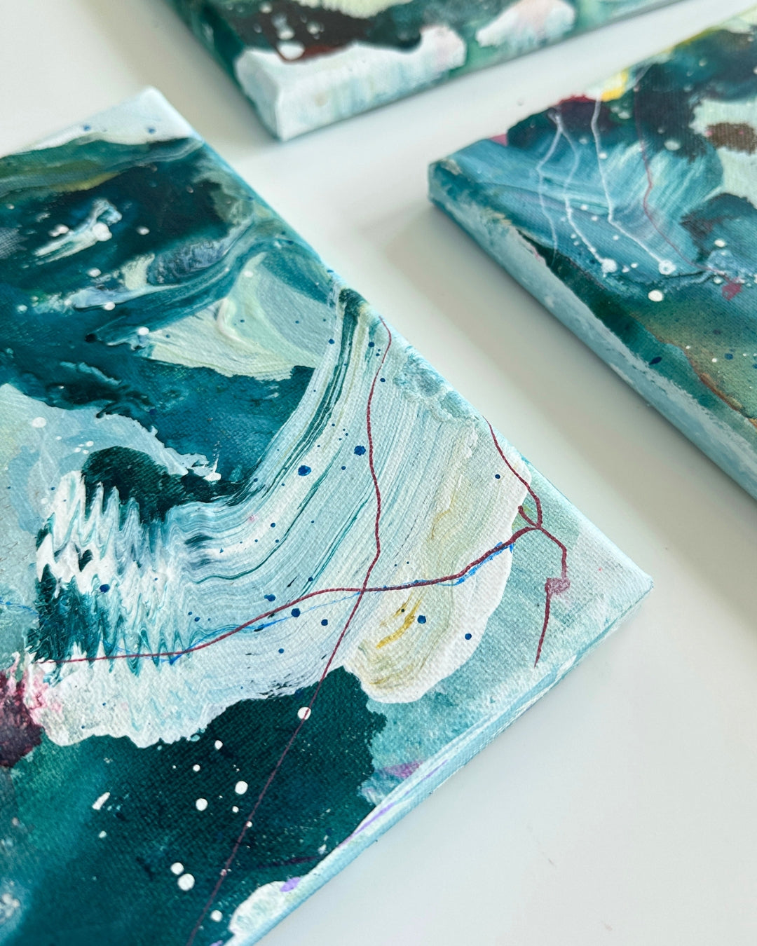 Farve-skitse #21 og #22 og #23 - 20x20 cm