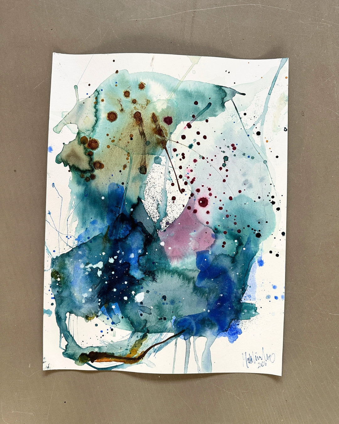 Soft farveskitse #6  - 36 x 48 cm