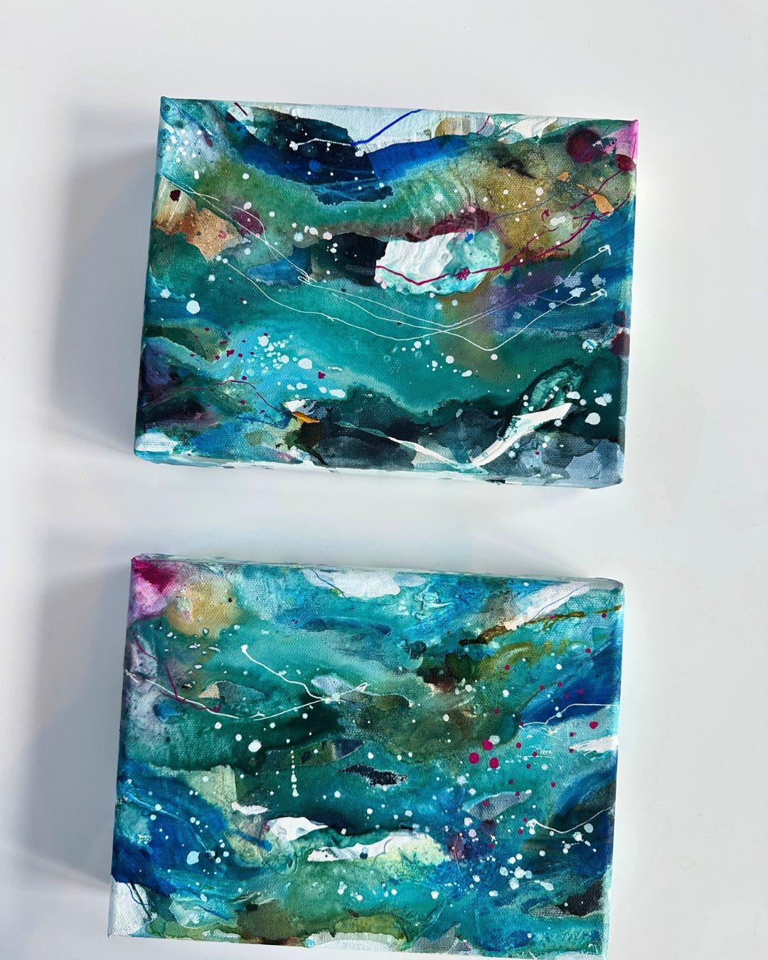 Farve-skitse #26 og #27  - 18x24 cm
