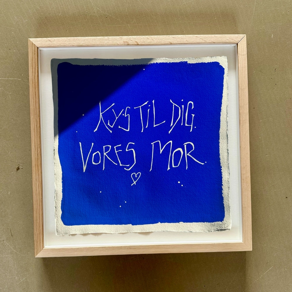Kys til dig. Vores Mor - originalt papirværk - 30x30 cm