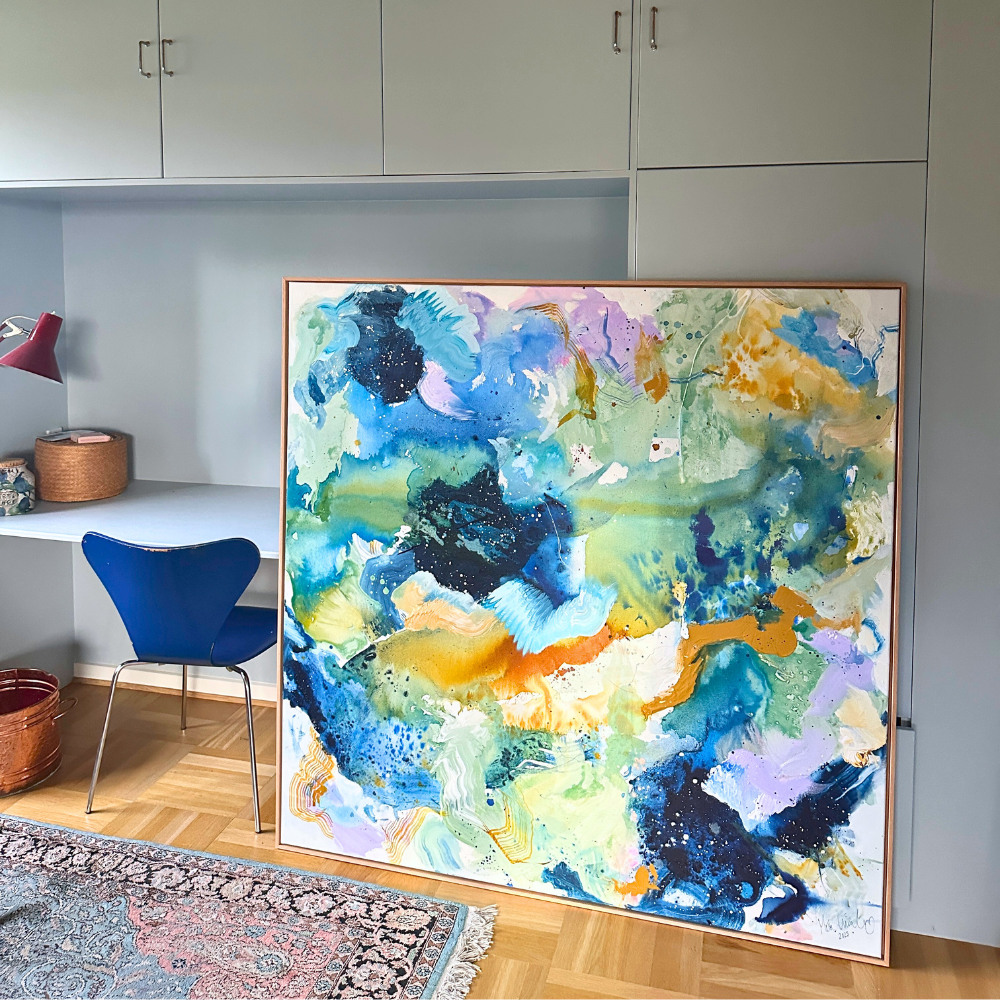 Panorama #1, i egetræsramme (140x140 cm)