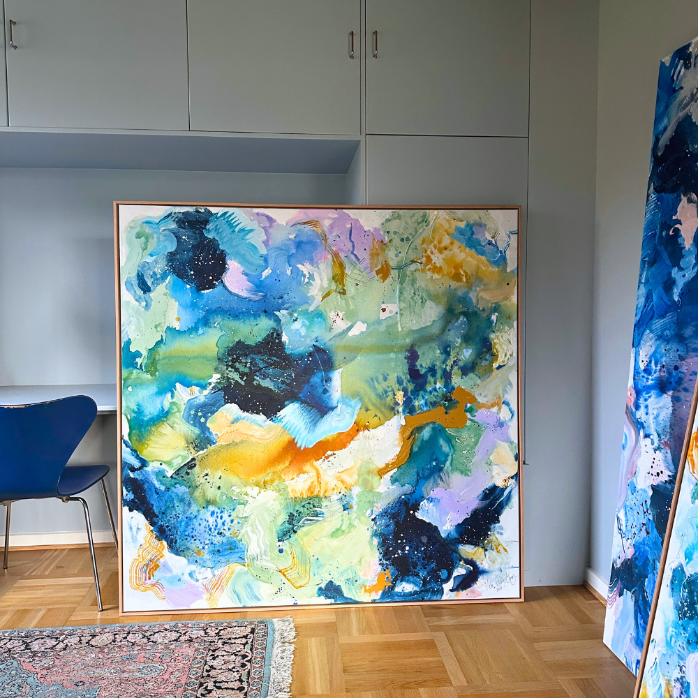 Panorama #1, i egetræsramme (140x140 cm)