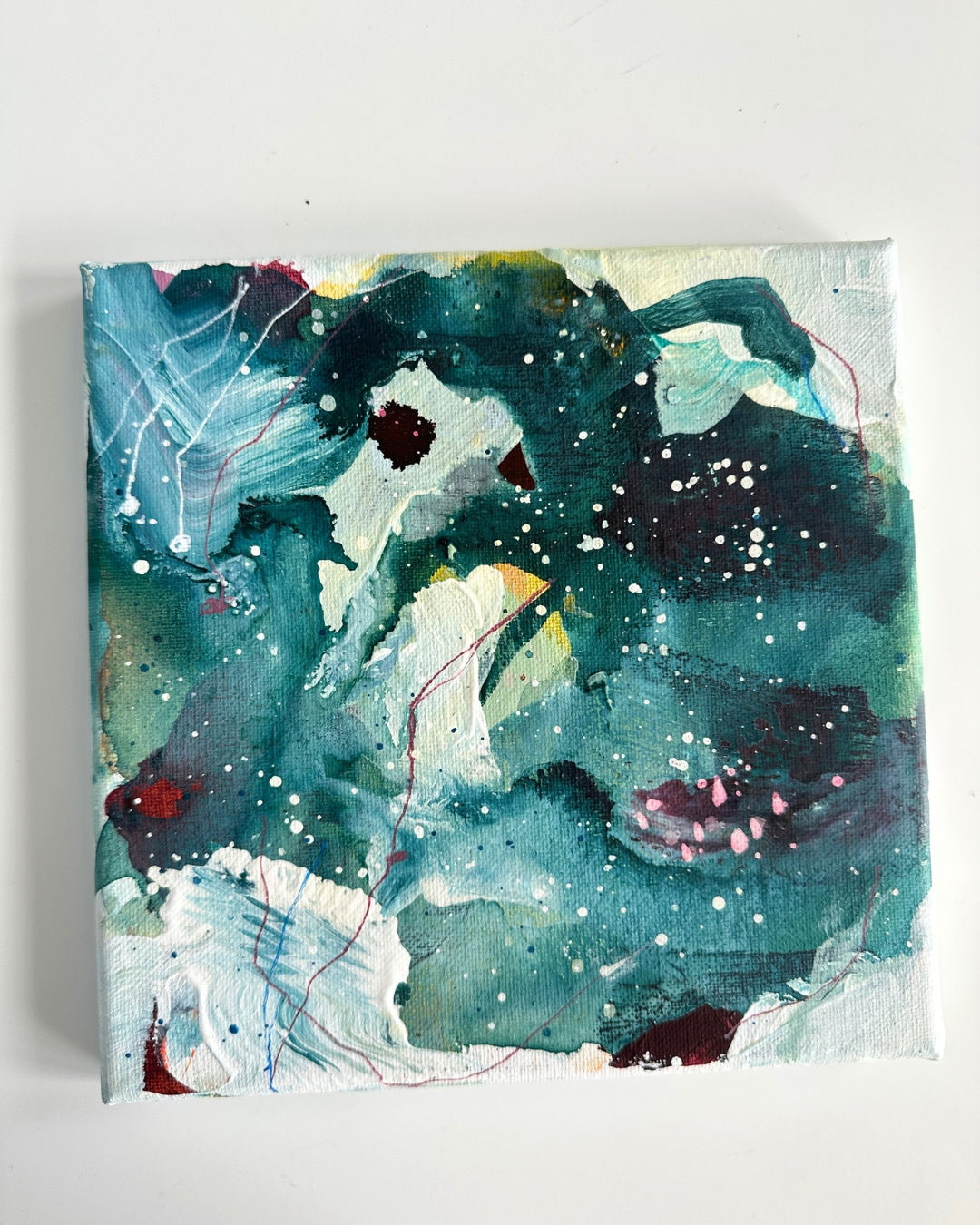 Farve-skitse #21 og #22 og #23 - 20x20 cm