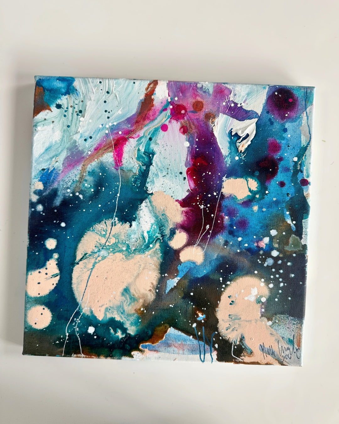 Farve-skitse #5 og #6  - 30x30 cm