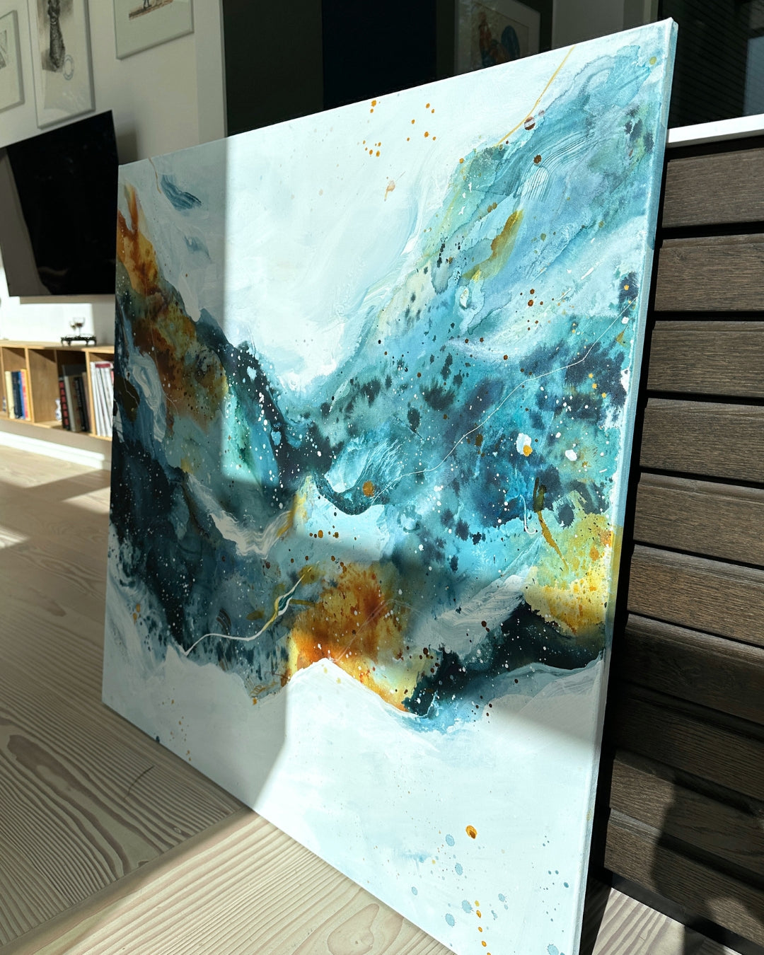 Soft #12 - 100x150 cm - in oak frame