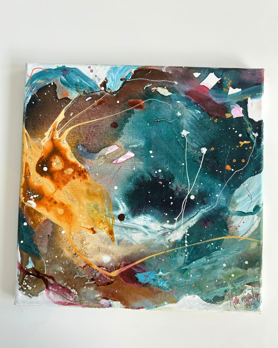 Farve-skitse #2 og #3  - 30x30 cm