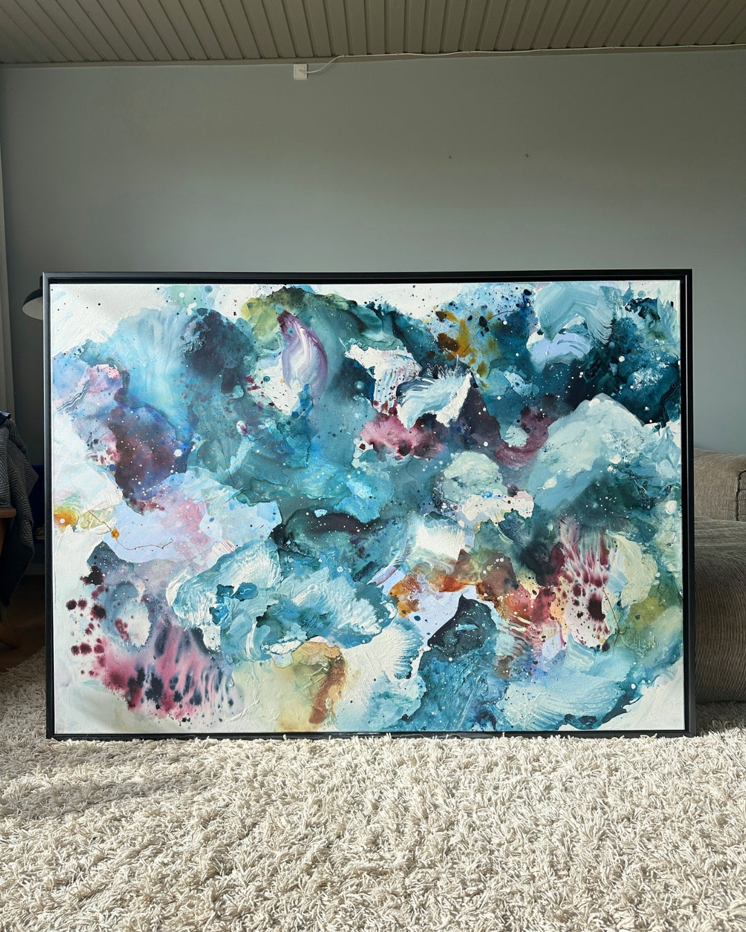 Soft #12 - 100x150 cm - in oak frame