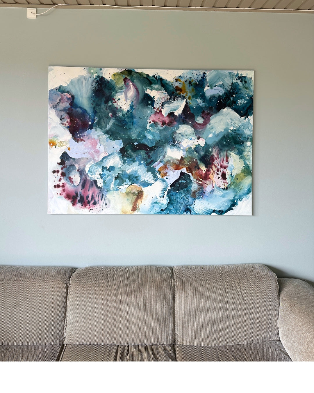 Soft #12 - 100x150 cm - in oak frame