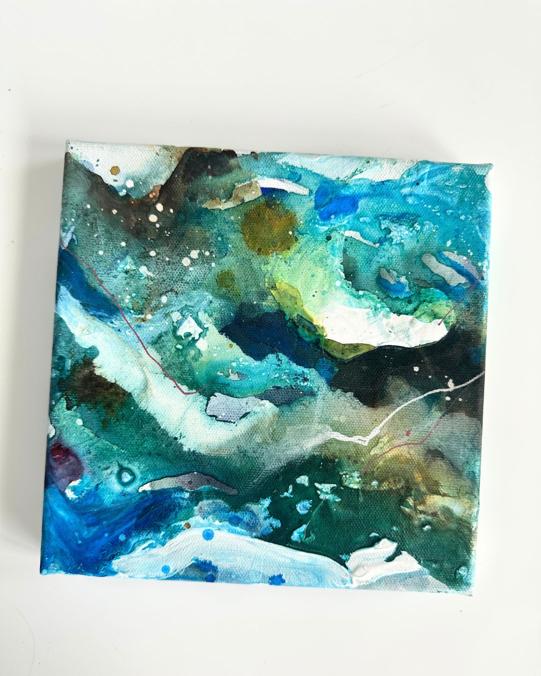 Farve-skitse #19 og #20  - 20x20 cm