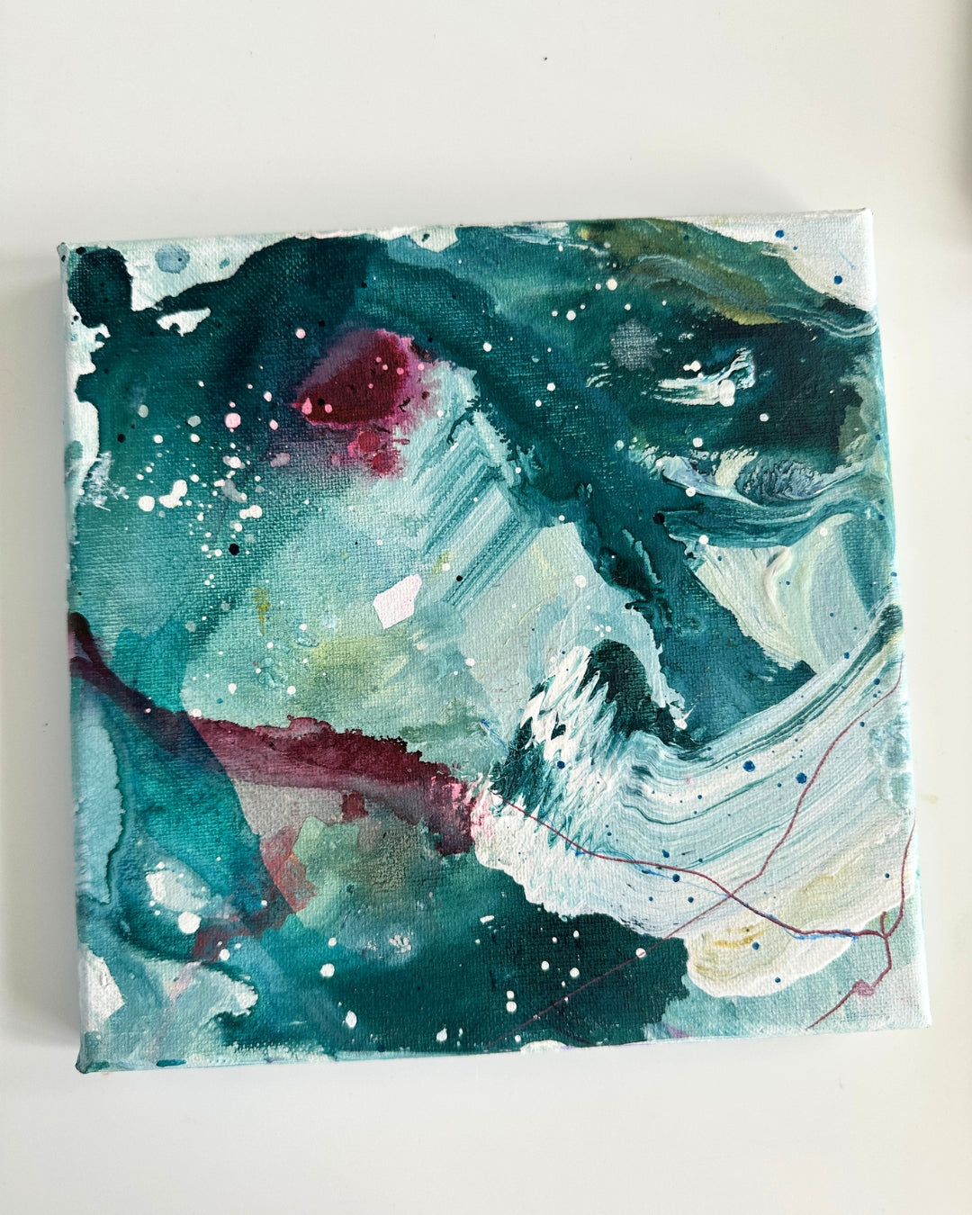 Farve-skitse #21 og #22 og #23 - 20x20 cm