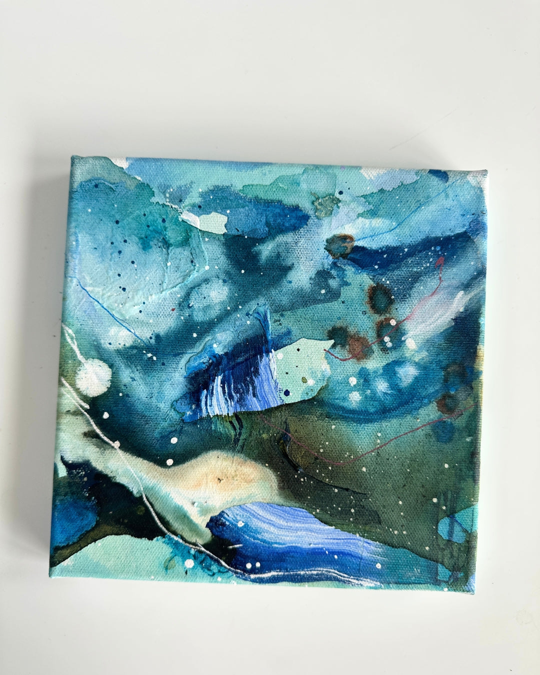 Farve-skitse #19 og #20  - 20x20 cm