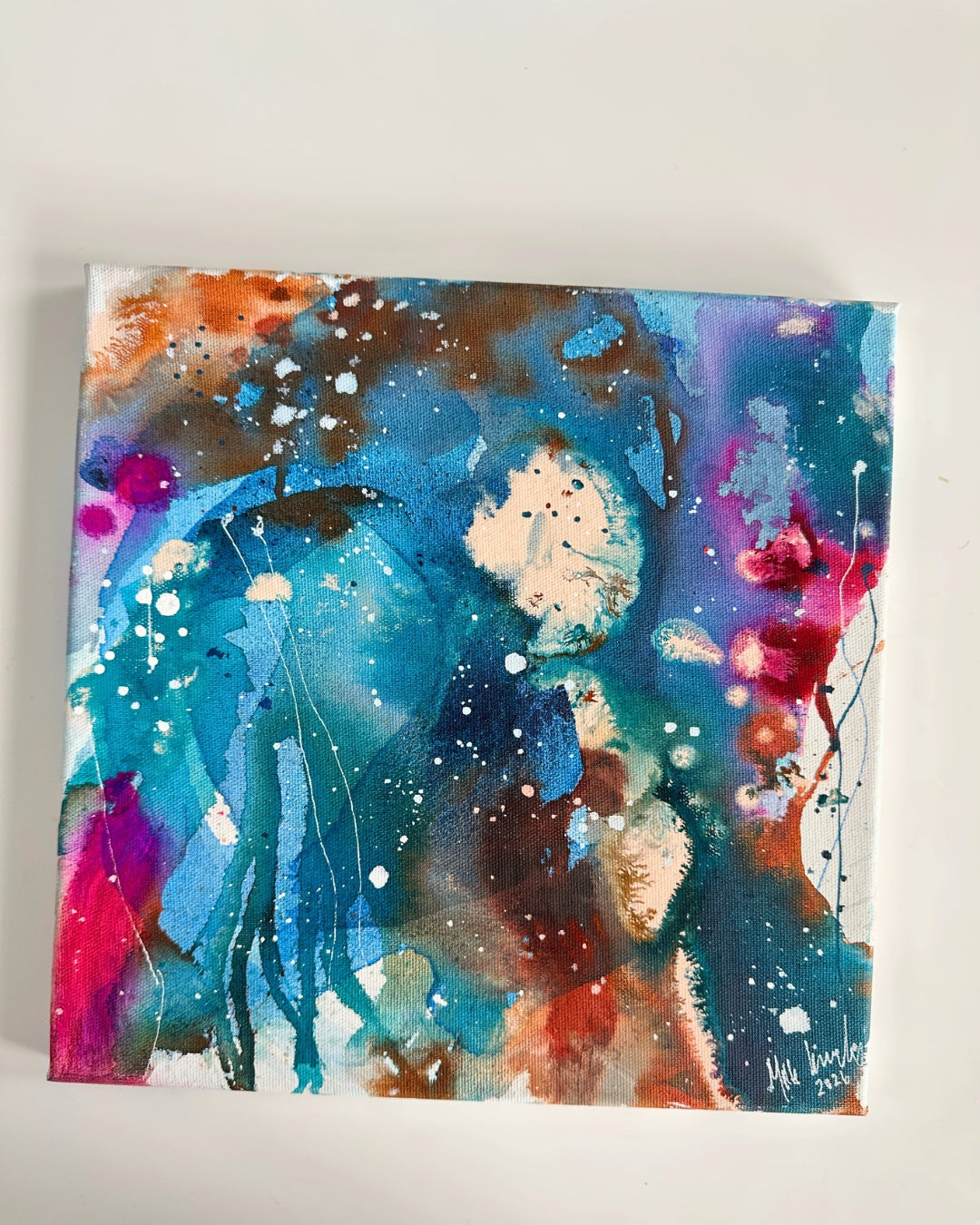 Farve-skitse #5 og #6  - 30x30 cm