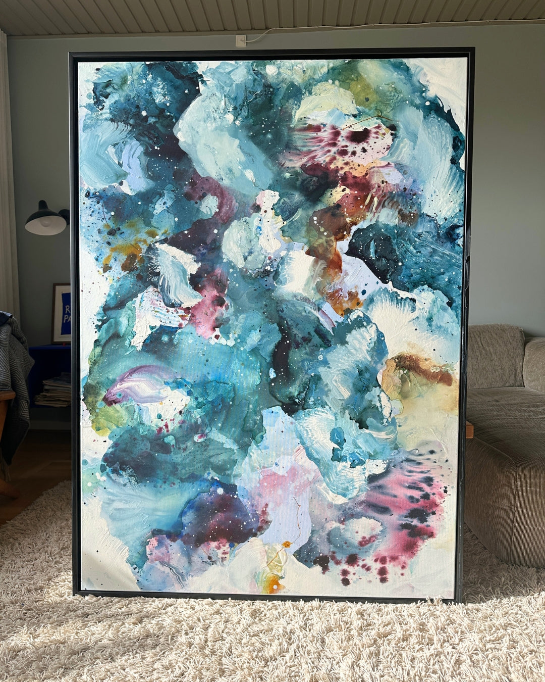 Soft #12 - 100x150 cm - in oak frame