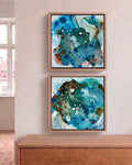 Farve-skitse #17 og #18  - 20x20 cm