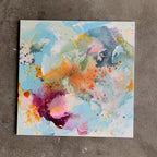 Abstraction #4 - 60x60 cm - m. egetræsramme