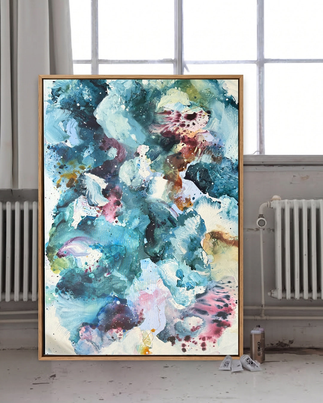 Soft #12 - 100x150 cm - in oak frame