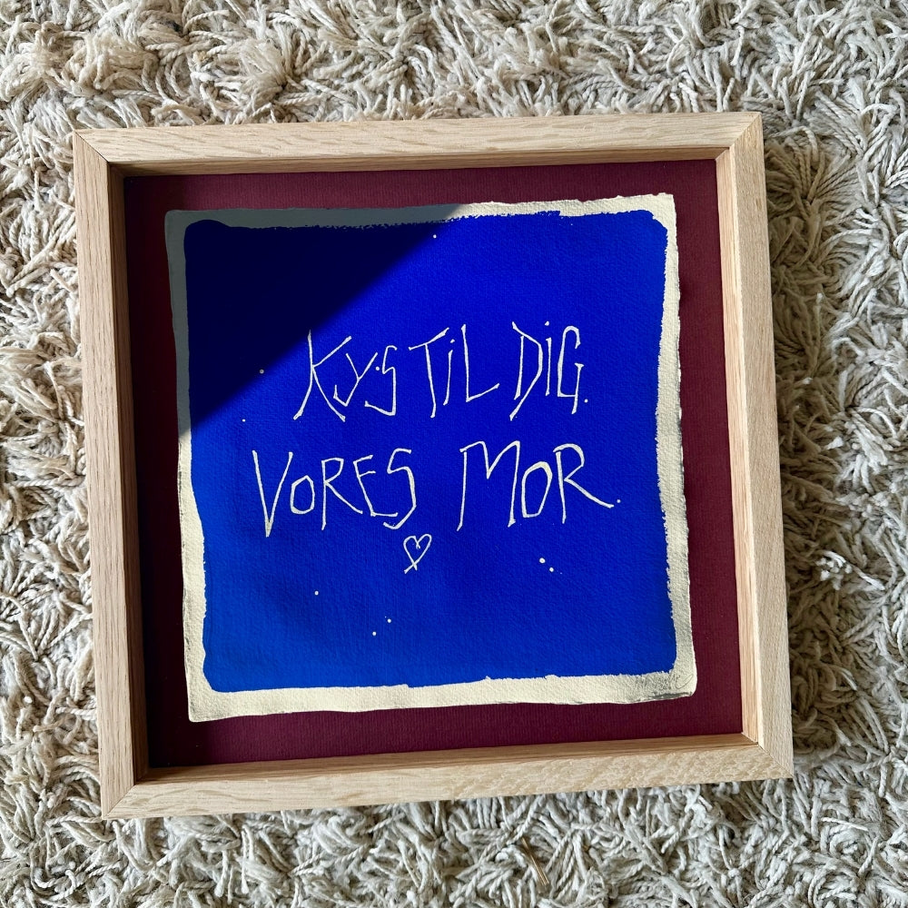 Kys til dig. Vores Mor - originalt papirværk - 30x30 cm
