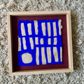 Ultramarine #19 - originalt papirværk - 31 x 32 cm - egetræsramme/ART-glas