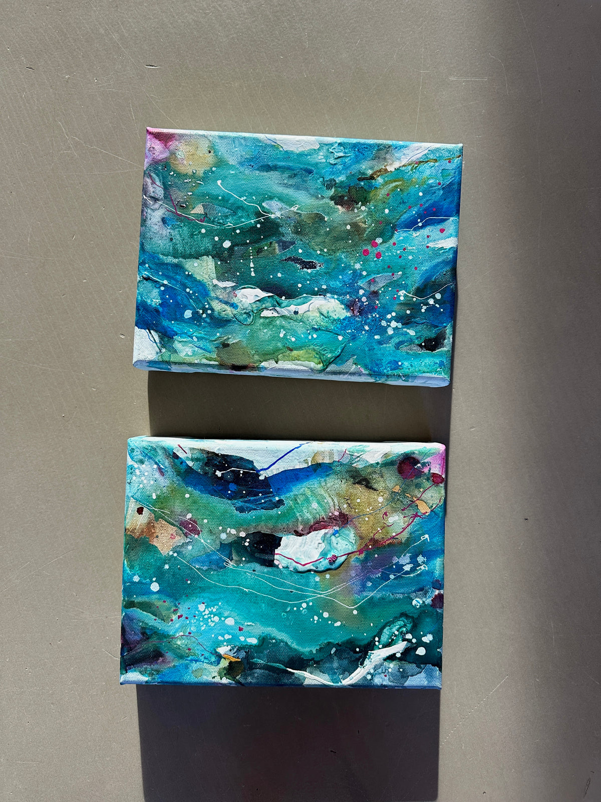 Farve-skitse #26 og #27  - 18x24 cm
