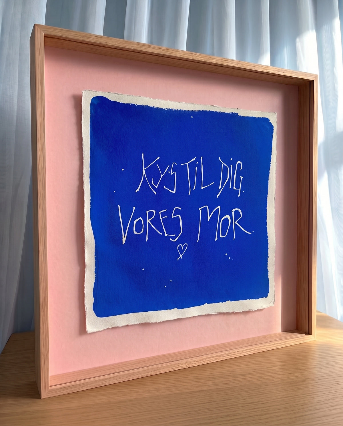 Kys til dig. Vores Mor - originalt papirværk - 30x30 cm