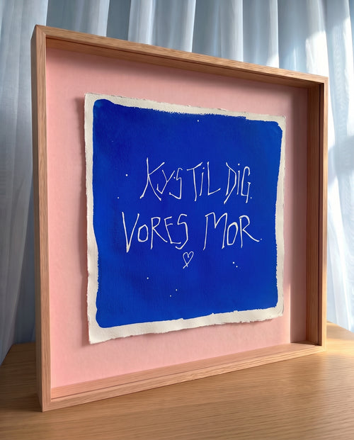 Kys til dig. Vores Mor - originalt papirværk - 30x30 cm