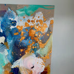 Raw and blue - 60x80 cm (hørlærred)