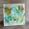Raw - 130x130 cm - m. egetræsramme