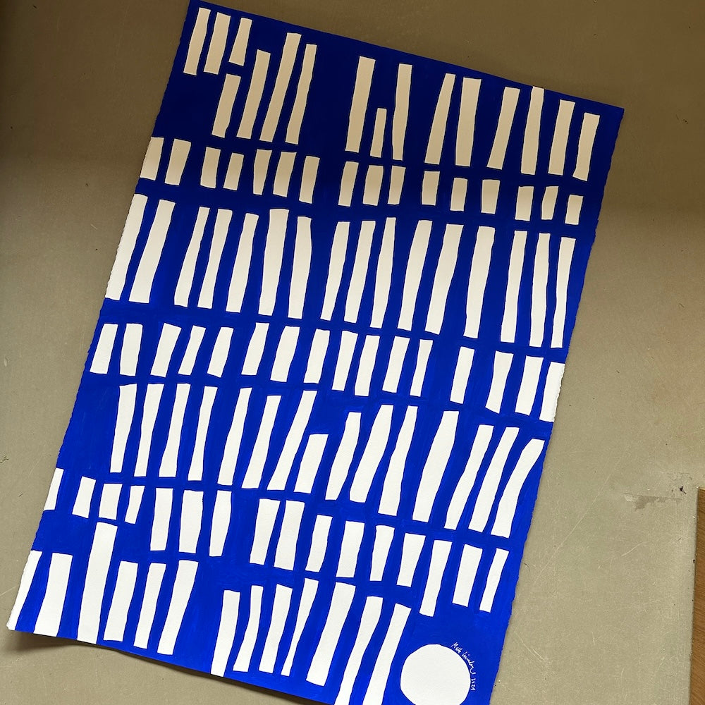Ultramarine #2 - 111x83 cm - i egetræsramme
