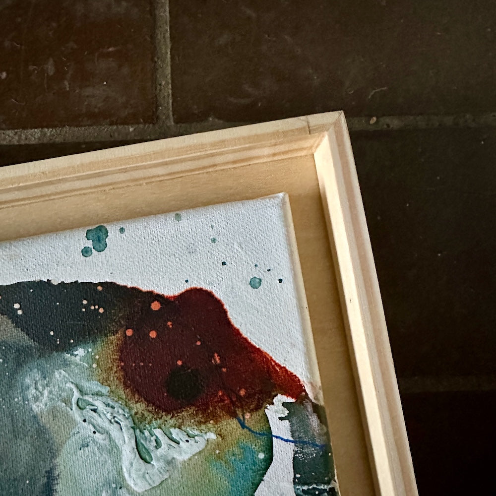 Boks-ramme i FSC-mærket fyrtræ til dit 20x20 cm maleri