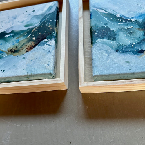 Boks-ramme i FSC-mærket fyrtræ til dit 20x20 cm maleri