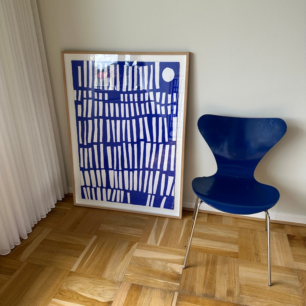 Ultramarine #1 - 111x83 cm - i egetræsramme