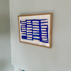 Ultramarine #3 - i egetræsramme -  39,5 x 49 cm