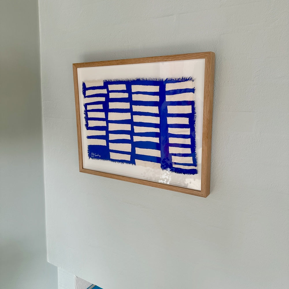 Ultramarine #3 - i egetræsramme -  39,5 x 49 cm