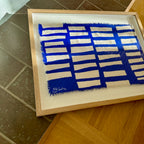 Ultramarine #3 - i egetræsramme -  39,5 x 49 cm