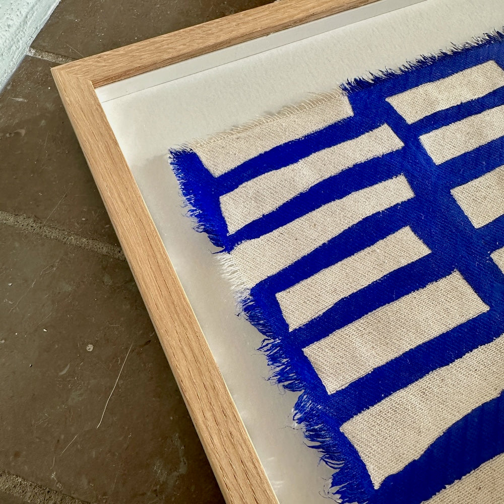 Ultramarine #3 - i egetræsramme -  39,5 x 49 cm