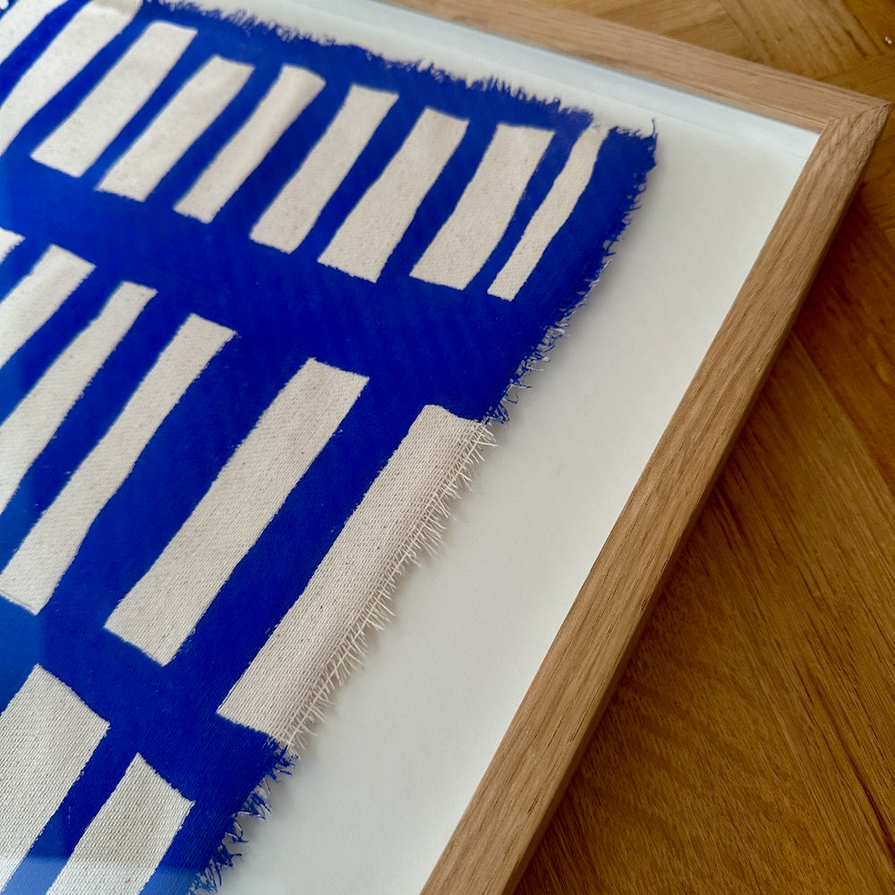 Ultramarine #3 - i egetræsramme -  39,5 x 49 cm