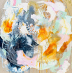The Globe - 100x100 cm - den på rå lærred