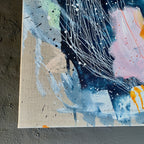 The Globe - 100x100 cm - den på rå lærred