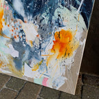 The Globe - 100x100 cm - den på rå lærred