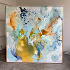 To new beginnigs - 150x150 cm (m. egetræsramme)