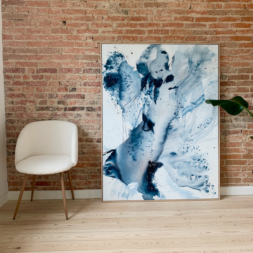 Monochrome #2 - 120x160 cm - med egetræsramme