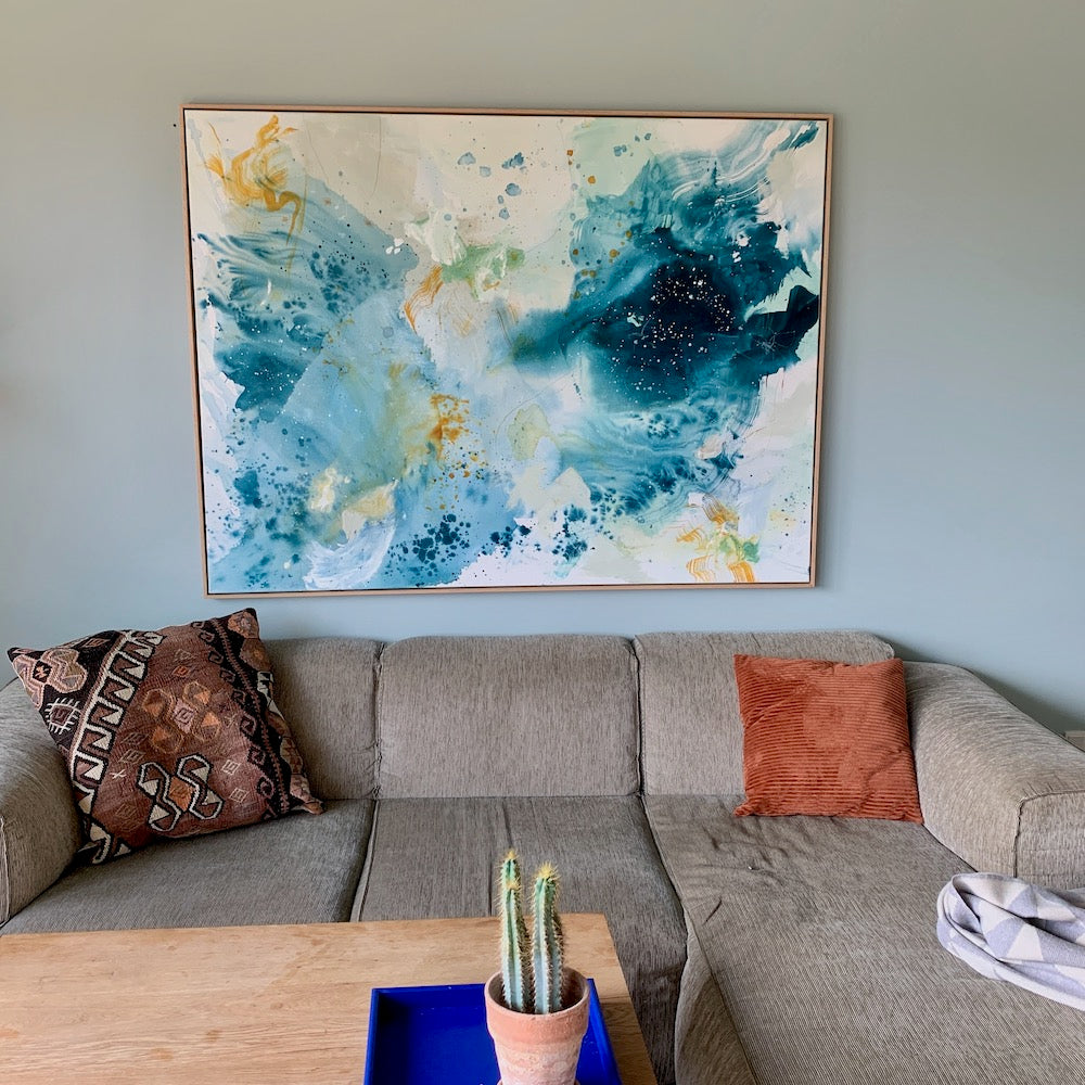 Fly - 120x150 cm - i egetræsramme
