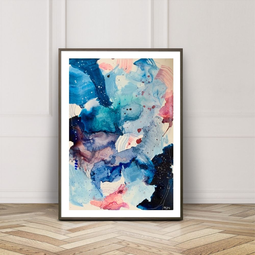 Give - Maleri på papir - A1 størrelse (59,4x84,1 cm)