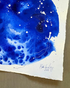Ultramarine moon - 20x20 cm
