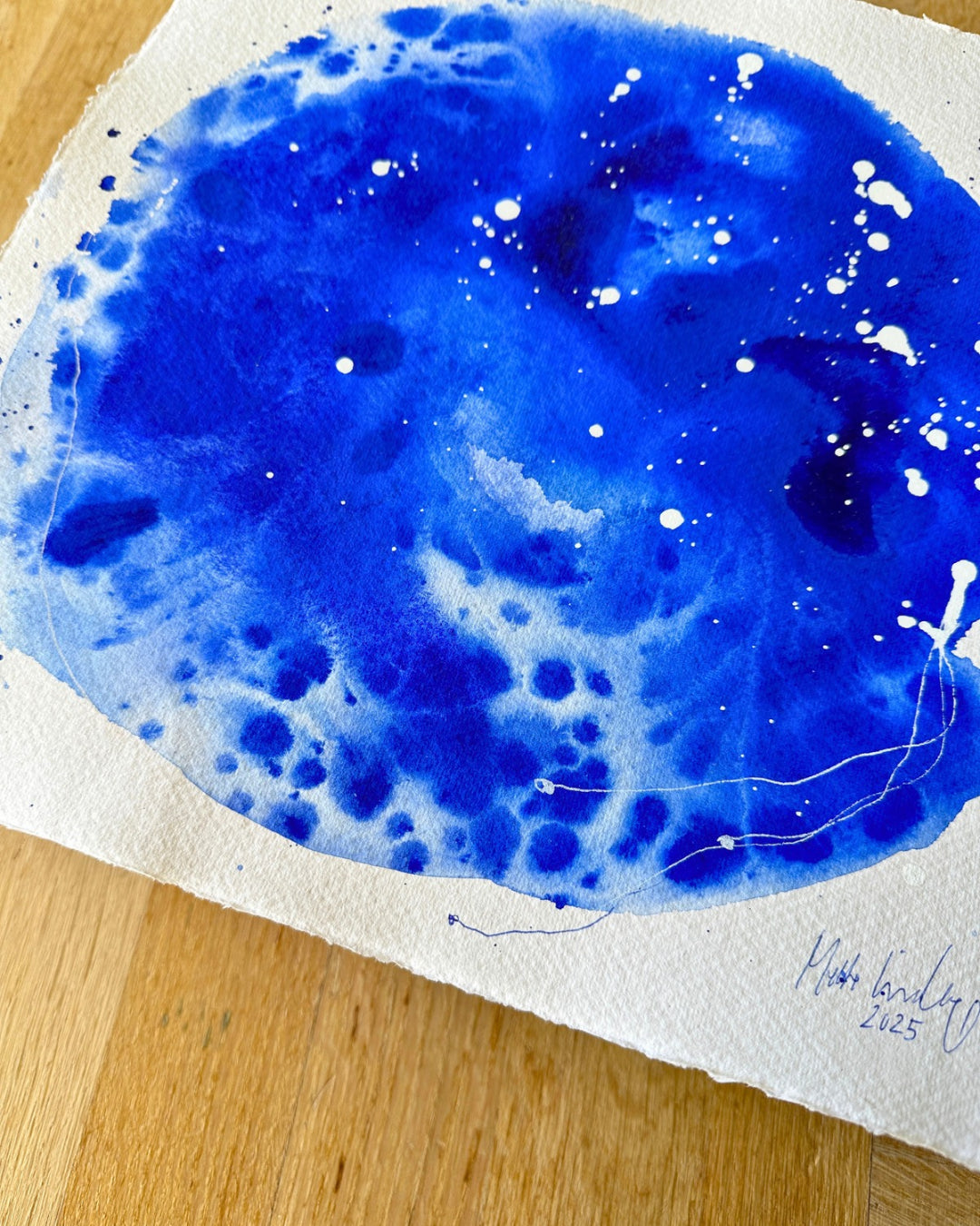 Ultramarine moon - 20x20 cm
